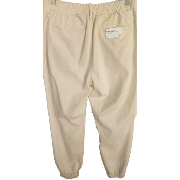 NWT AG  Adriano Goldschmied Caden Women's Jogger Pant in White Cream Size 29 - Picture 2 of 4